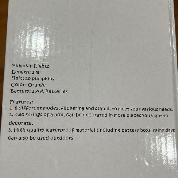 Halloween Decor. 9ft 10in long.  20 LED Halloween Pumpkin String Lights 2 sets - Picture 2 of 5